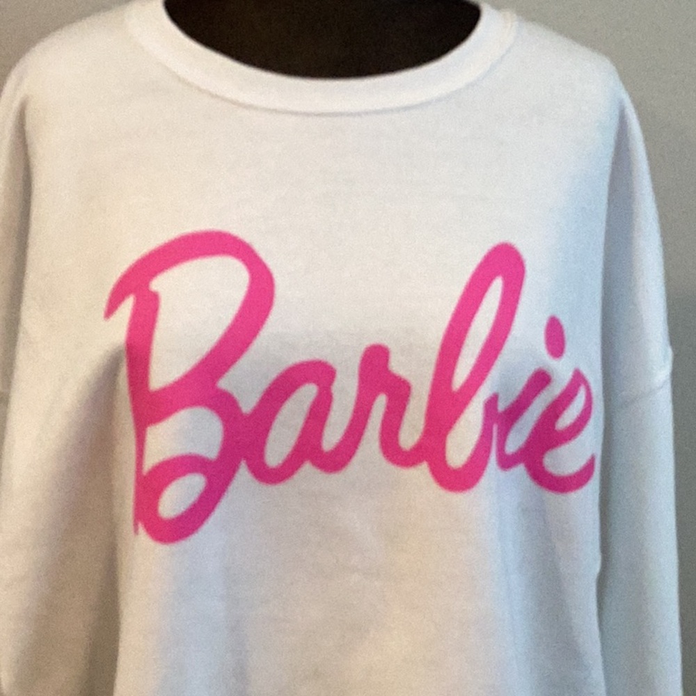 Barbie White and Pink Sweatshirt